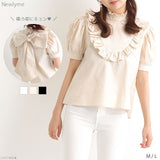 バックリボンフリルブラウス