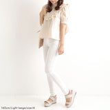 バックリボンフリルブラウス