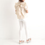 バックリボンフリルブラウス