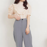 バックリボンフリルブラウス