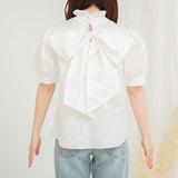 バックリボンフリルブラウス