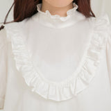 バックリボンフリルブラウス