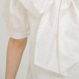 バックリボンフリルブラウス