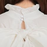 バックリボンフリルブラウス