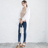 【メール便】ヘンリーネックリブタンクトップ