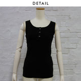 【メール便】ヘンリーネックリブタンクトップ