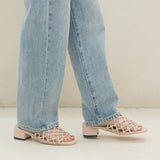 マクラメスクエアトゥサンダル