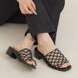 マクラメスクエアトゥサンダル