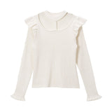 十字架リブチョーカーニットトップス