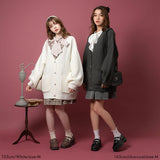 バックレースアップチュニックカーディガン【ニット】