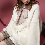 バックレースアップチュニックカーディガン【ニット】