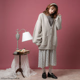 バックレースアップチュニックカーディガン【ニット】