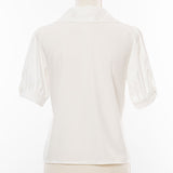 【メール便】刺繍襟胸ポケットブラウス