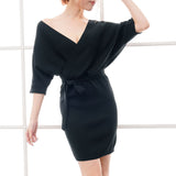 カシュクールドルマンニットワンピース