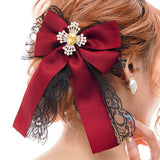 レースビジューリボンヘッドアクセサリー