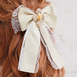 レースビジューリボンヘッドアクセサリー