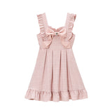 ビッグリボンフリルビジューボタンジャンスカ