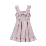 ビッグリボンフリルビジューボタンジャンスカ