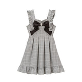 ビッグリボンフリルビジューボタンジャンスカ