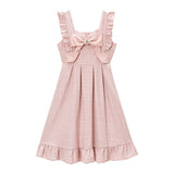 ビッグリボンフリルビジューボタンジャンスカ