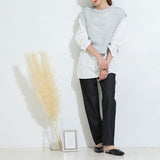 バックスリットメッシュトップス【ニット】