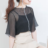 【メール便】インナーSET配色メロウ楊柳ブラウス