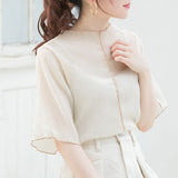 【メール便】インナーSET配色メロウ楊柳ブラウス