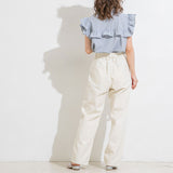 【メール便】ヨークフリルスタンドカラーブラウス