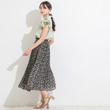 【メール便】ヨークフリルスタンドカラーブラウス