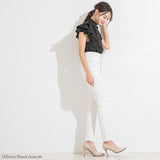 【メール便】ヨークフリルスタンドカラーブラウス