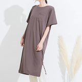 【メール便】選べる丈胸ポケットTシャツワンピース