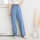 【脚長美シルエット】ハイウエストデニムパンツ