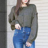 コンパクトスラブカーディガン【ニット】