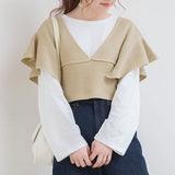 2WAYレースアップフリルビスチェ【ニット】