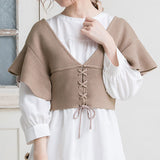 2WAYレースアップフリルビスチェ【ニット】