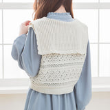 編み柄セーラーニットベスト