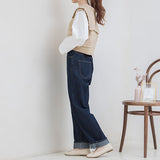 編み柄セーラーニットベスト