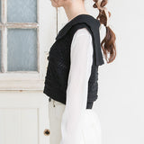 編み柄セーラーニットベスト