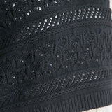 編み柄セーラーニットベスト