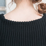 編み柄セーラーニットベスト