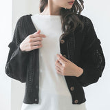 【マルチWAY】透かし編みニットカーディガン