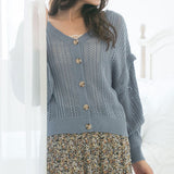 【マルチWAY】透かし編みニットカーディガン