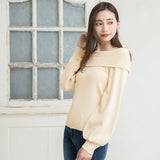 カシミヤタッチオフショルニットトップス