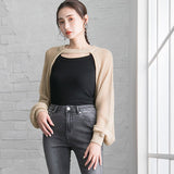 チョーカーデザインレイヤードショートカーディガン【ニット】