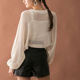 チョーカーデザインレイヤードショートカーディガン【ニット】