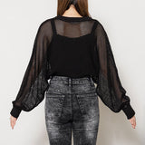 チョーカーデザインレイヤードショートカーディガン【ニット】