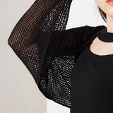 チョーカーデザインレイヤードショートカーディガン【ニット】