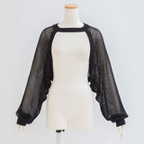 チョーカーデザインレイヤードショートカーディガン【ニット】