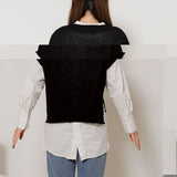 【メール便】ロールネックデザインニットベスト