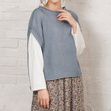 【メール便】ロールネックデザインニットベスト